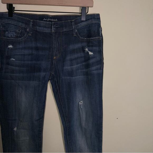 DRIFTWOOD classic wash distressed skinny jeans 28 - Picture 4 of 6